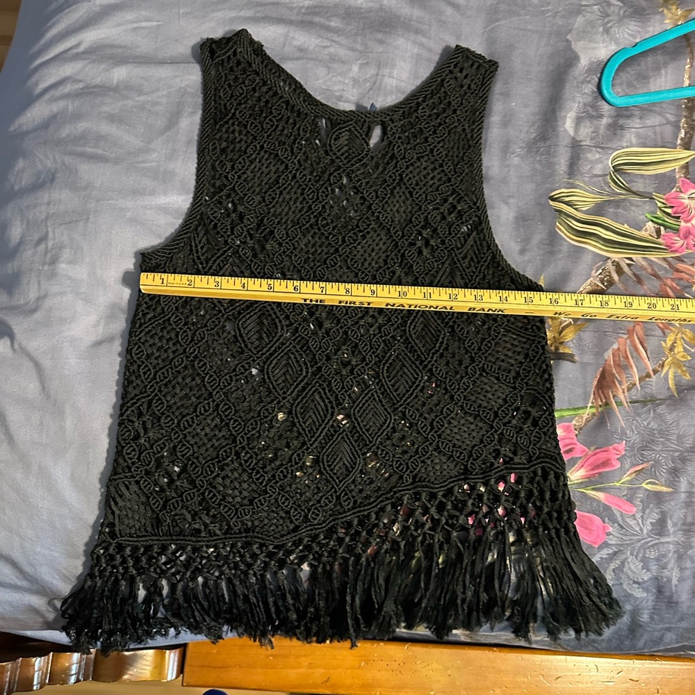 Polo by Ralph Lauren Black Crochet Tank Top - Picture 8 of 8